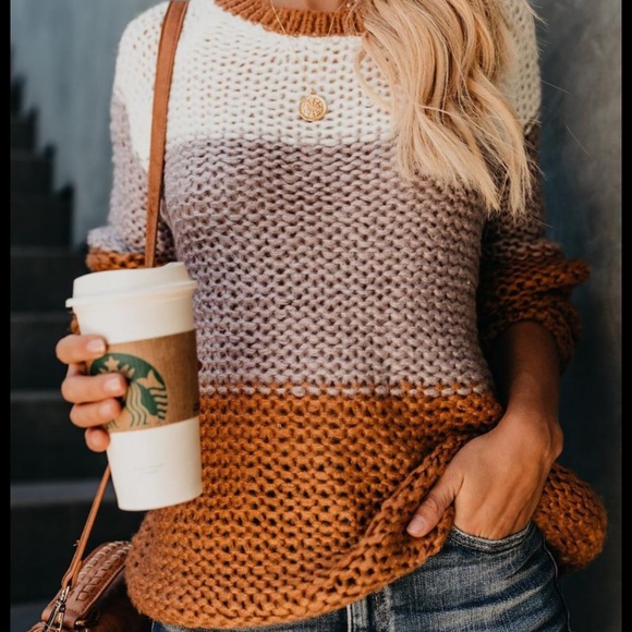 Casual Color Block Sweater - Picture 6 of 8